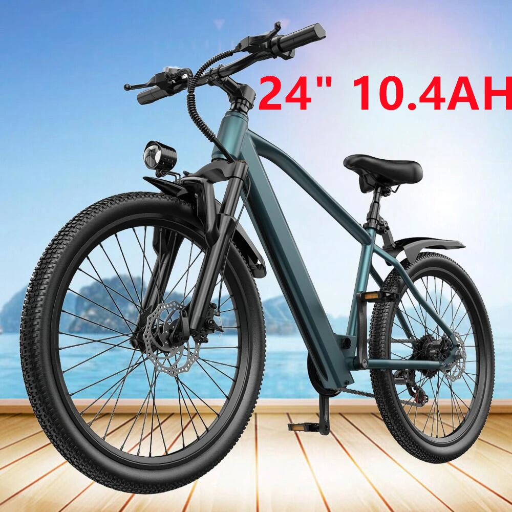 26" 24" Electric Motorcycles E Bike For Adults, 600W Peak Motor Ebike 24.9Mph 30Miles 10.4AH 13.5AH Electric Mountain Bicycle