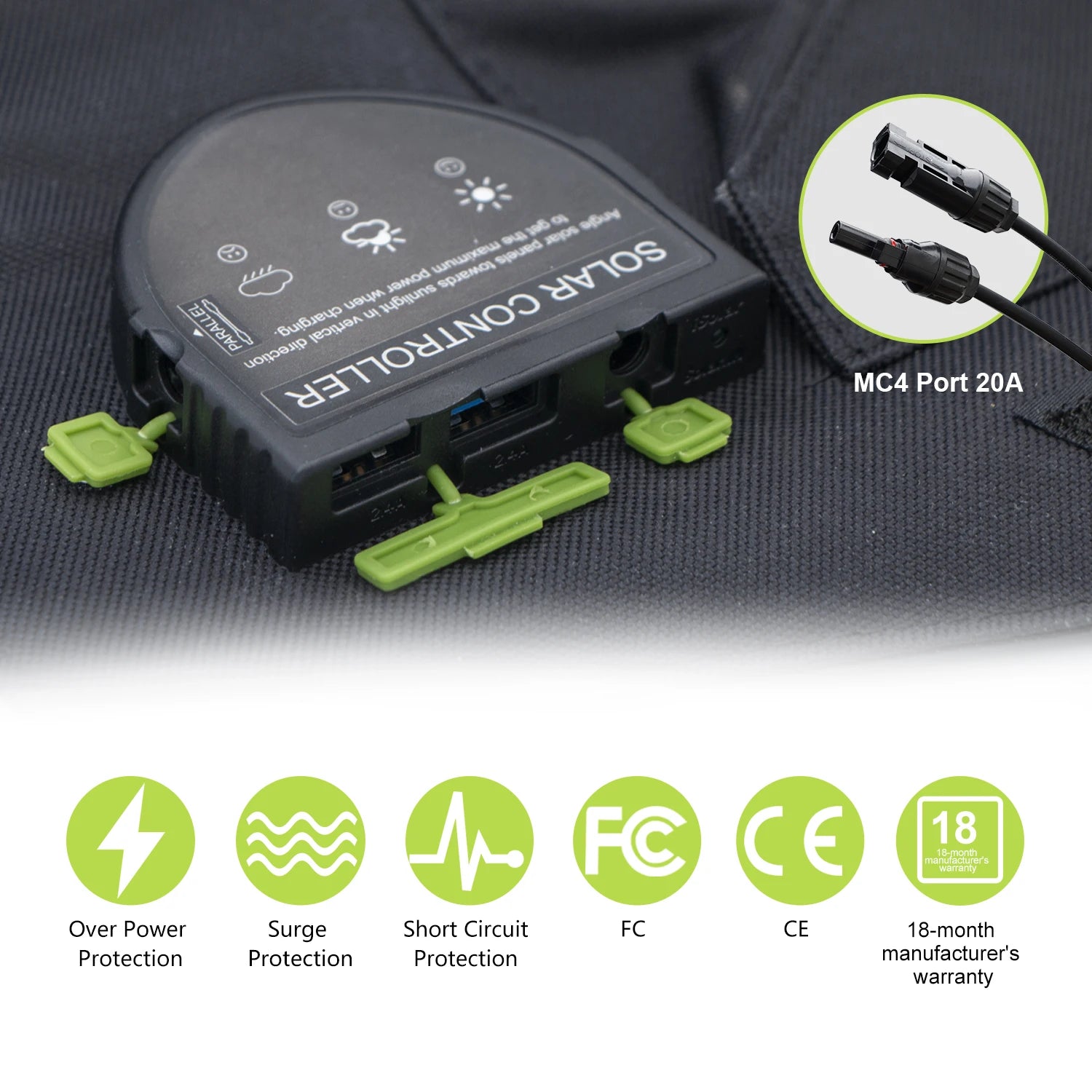 ALLPOWERS Foldable Solar Cell Solar Charger 100W 140W 200W Portable Solar Panel for Powerstation, Boat, Roof, Garden, Camping