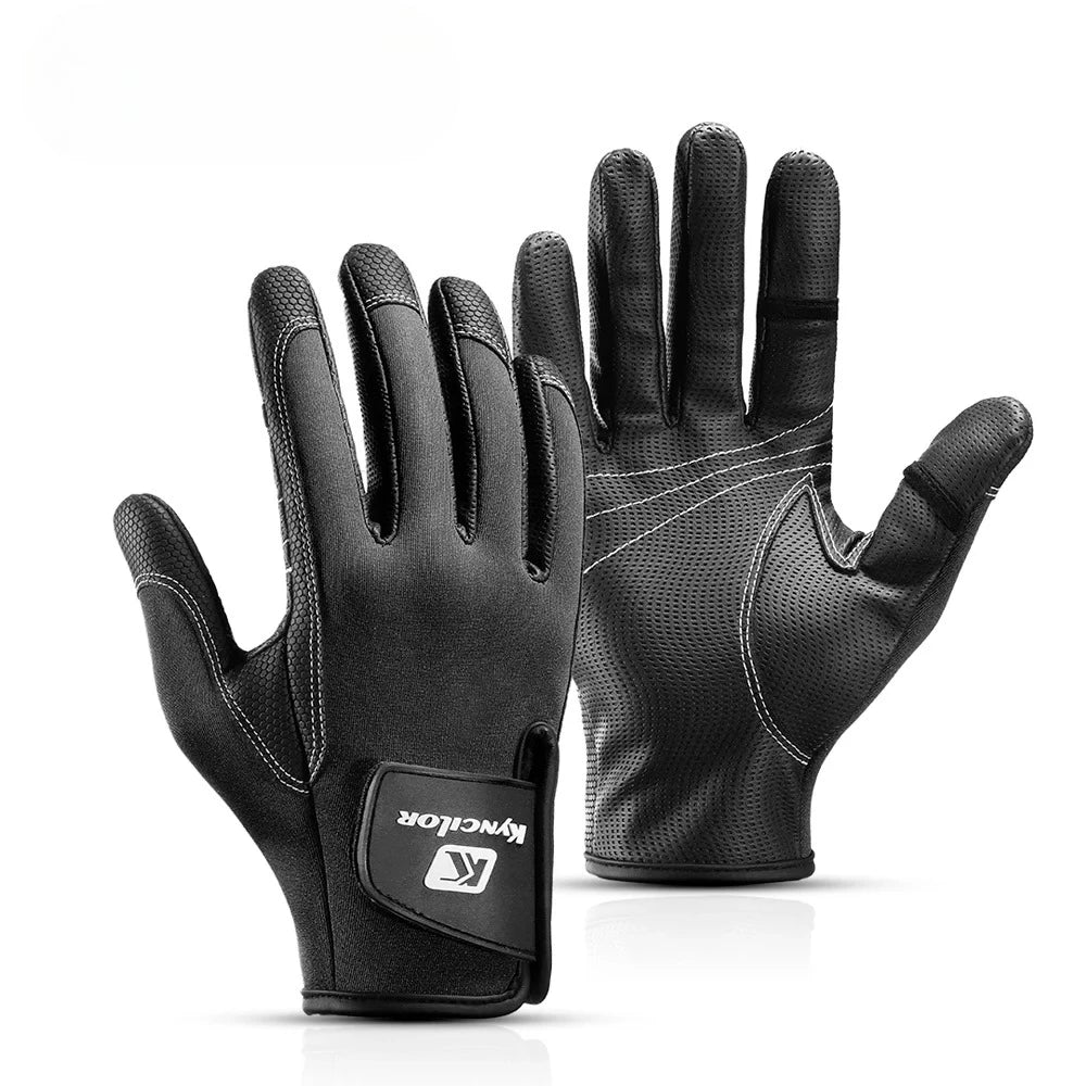 Resistance Anti Slip Fishing Gloves 2 Half Finger Waterproof Breathable Outdoor Sports Slip-Resistant Gloves For Fishing