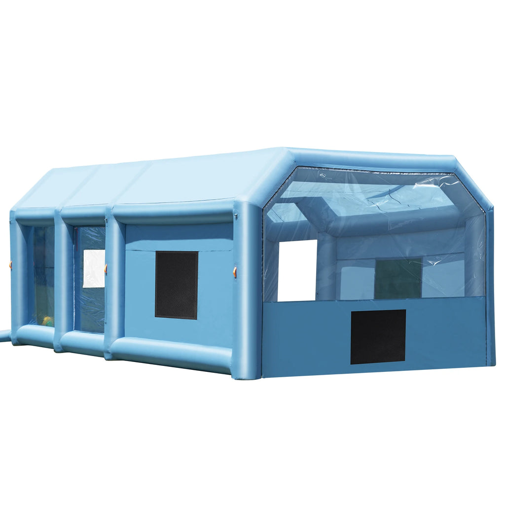 SucceBuy Inflatable Paint Booth Inflatable Spray Booth with Powerful Blowers and Air Filter System Portable Car Paint Booth