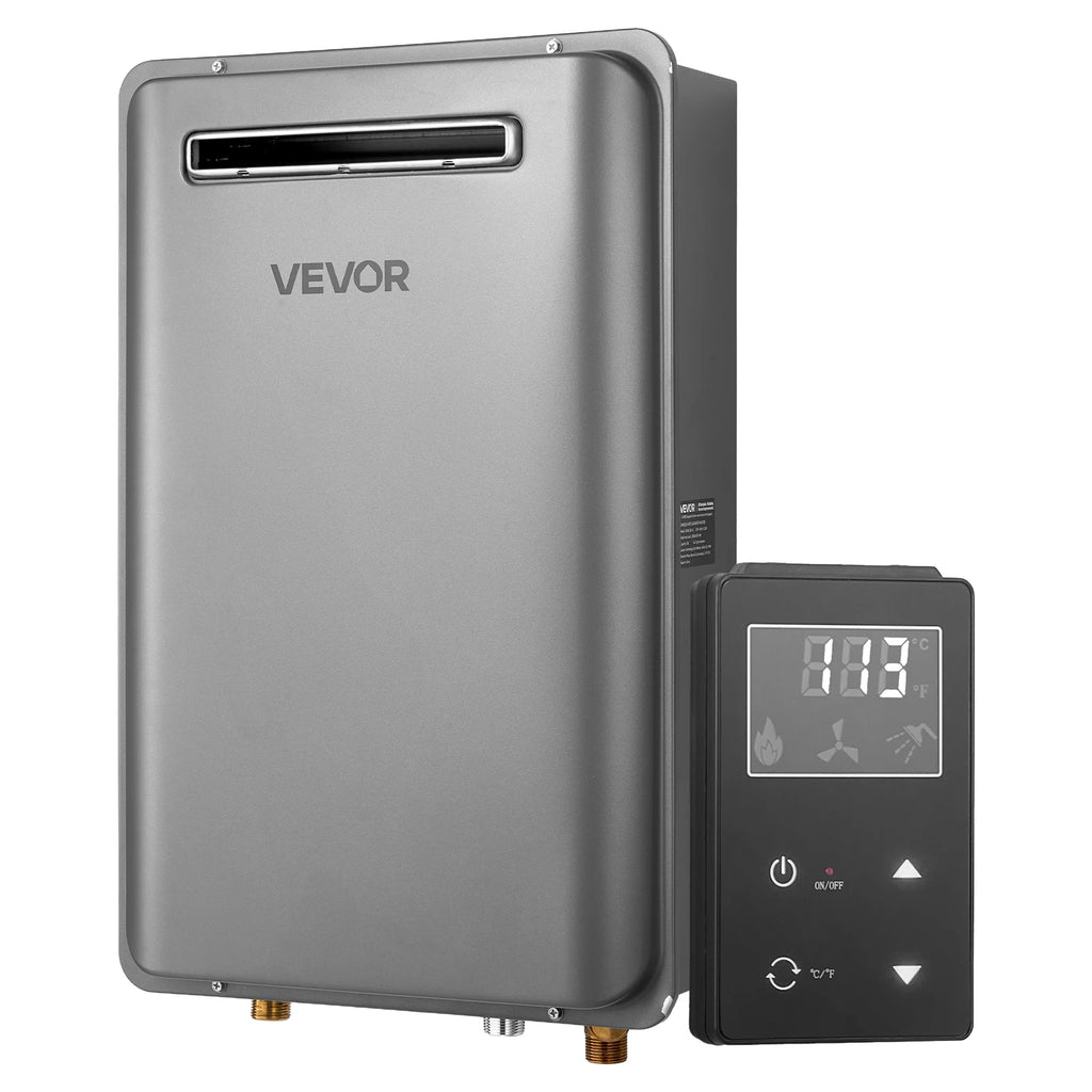 SucceBuy Propane Tankless Water Heater 5.3/8 Gal Outdoor 120000 BTU Instant Hot Water HeaterSmart Temperature Control for House