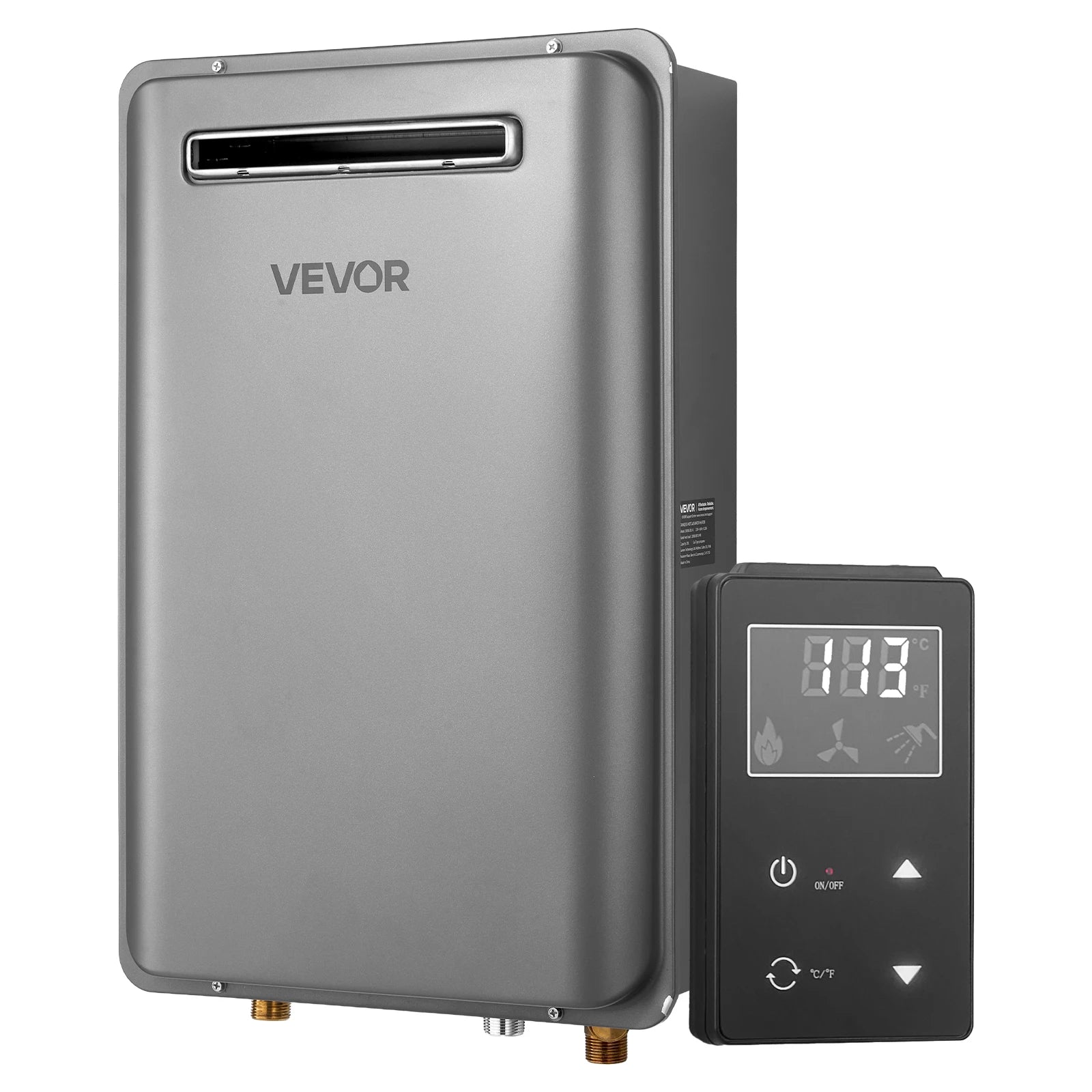 SucceBuy Propane Tankless Water Heater 5.3/8 Gal Outdoor 120000 BTU Instant Hot Water HeaterSmart Temperature Control for House