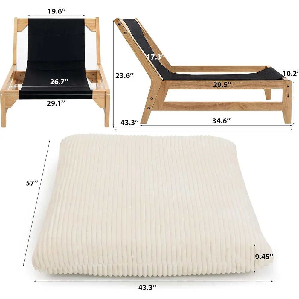 Jumbo Comfortable Accent Chairs, Plush Upholstered Armchairs, Cloud Lounger Sofa, Indoor Bean Bag Chair with Wooden Frame for Li