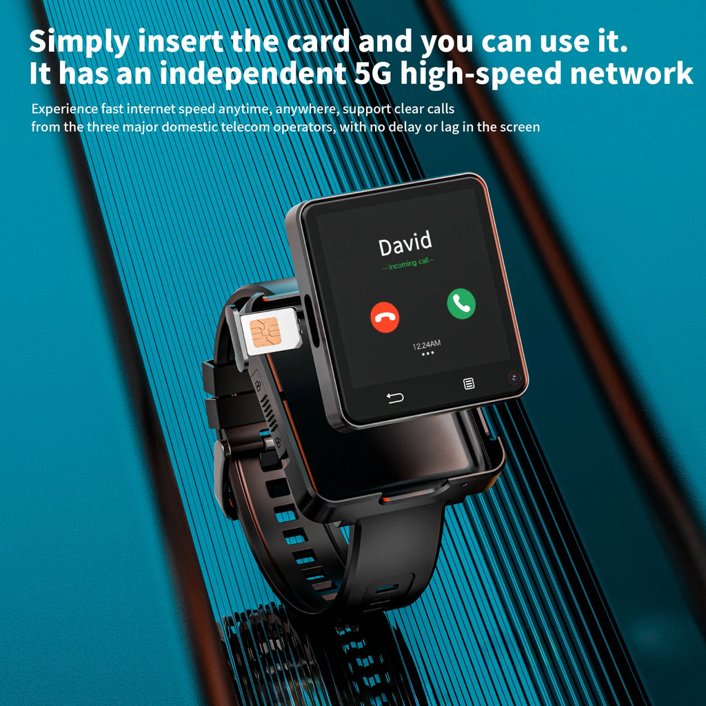 LOKMAT New APPLLP 2 MAX Dual Camera Android 11 Watch Phone Wifi Videos Calls Smart Watch Network Detachable Strap Mini Phone