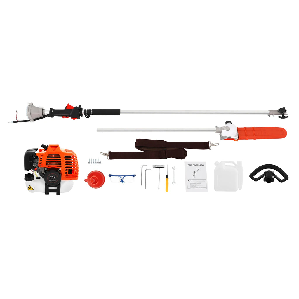 Gasoline Power High Branch Saw 52cc 2-stroke Engine 9500r/min 1.25KW 6500RPM Garden High Branch Saw