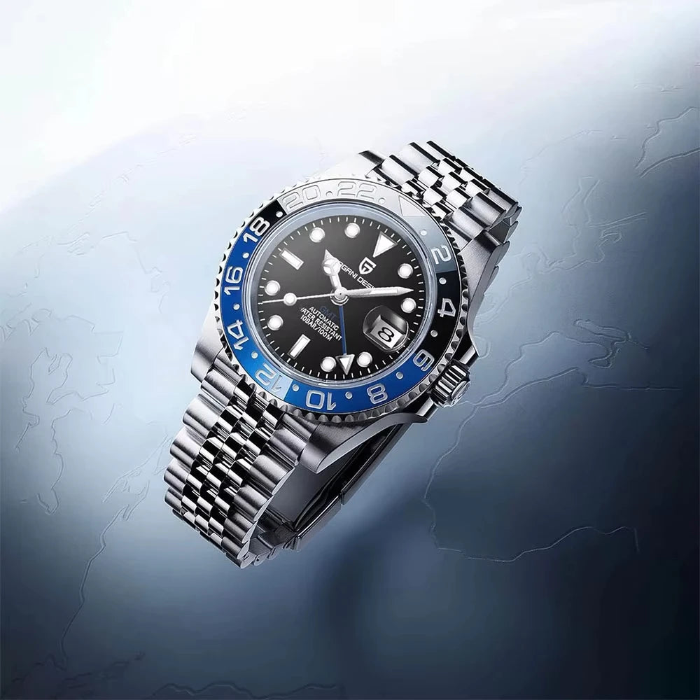 PAGANI DESIGN GTM Mechanical Watch 40mm Mens Wristwatch Top Brand 1662 Automatic Watches 100M Waterproof Clock Relogio Masculino