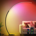 RGB Dimmable Arc Floor Lamp with Remote, 1800LM Bright LED for Living Room, Bedroom, Office