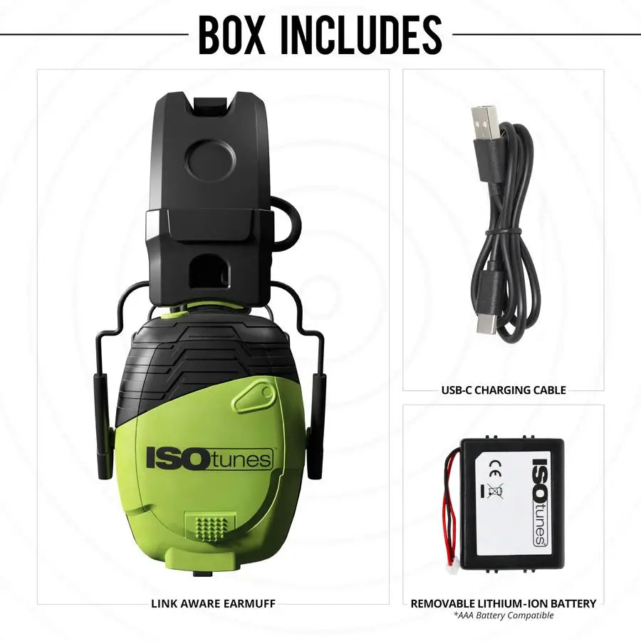 LINK Bluetooth Earmuff Ear Protection Headphones for Work, Mowing, amp Construction, 25 NRR OSHA Approved Headphones