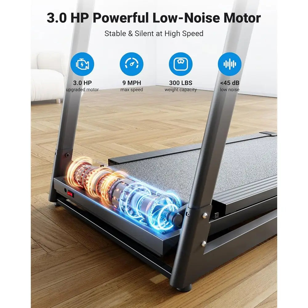 Adjustable Incline 3.0 HP Treadmill with Heart Rate Monitor and Wider Belt