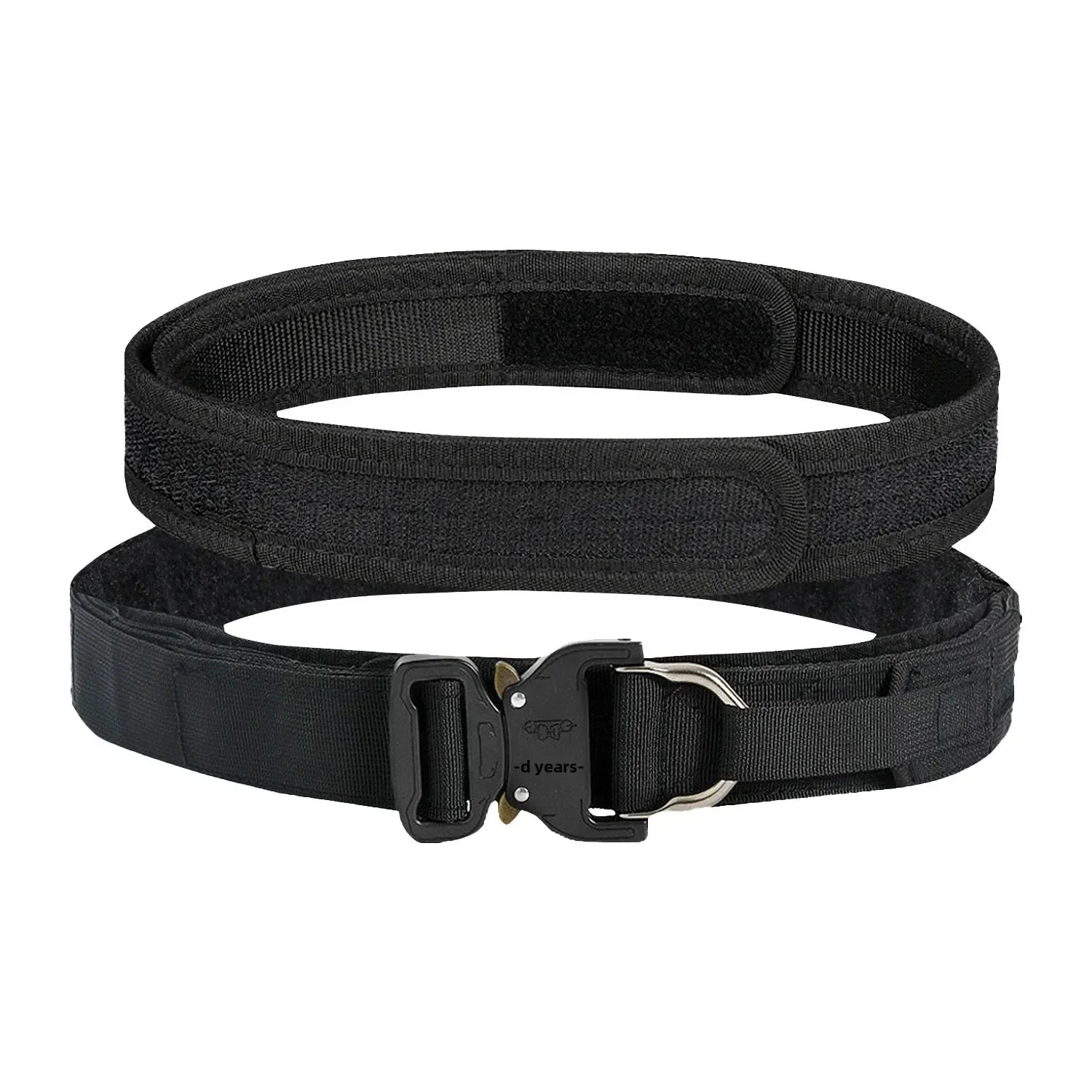 Thickened Outdoor Tactical Belt Double Layer Alloy Buckle Cobra Design for Military Fans Ideal for CS Games And Wilderness Activ