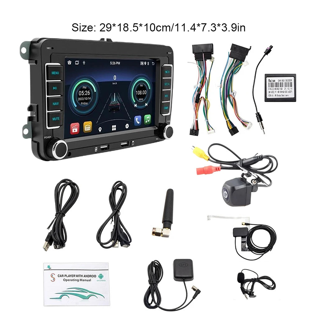Cutting-Edge Car Radio With Steering Wheel Learning AHD Camera Built-in G-PS Receiver DAB 2+64G