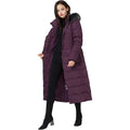 Women's Long Down Coat with Fur Hood Maxi Down Parka Puffer Jacket