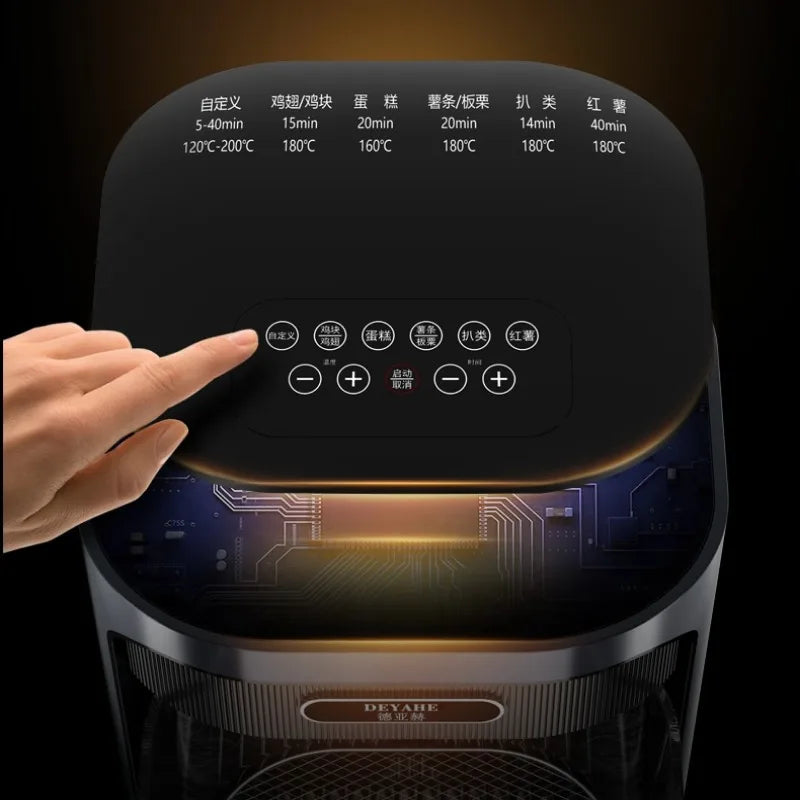 Air fryer Household glass liner Uncoated large capacity electric fryer Steam tender roast cooker  air fryer oven