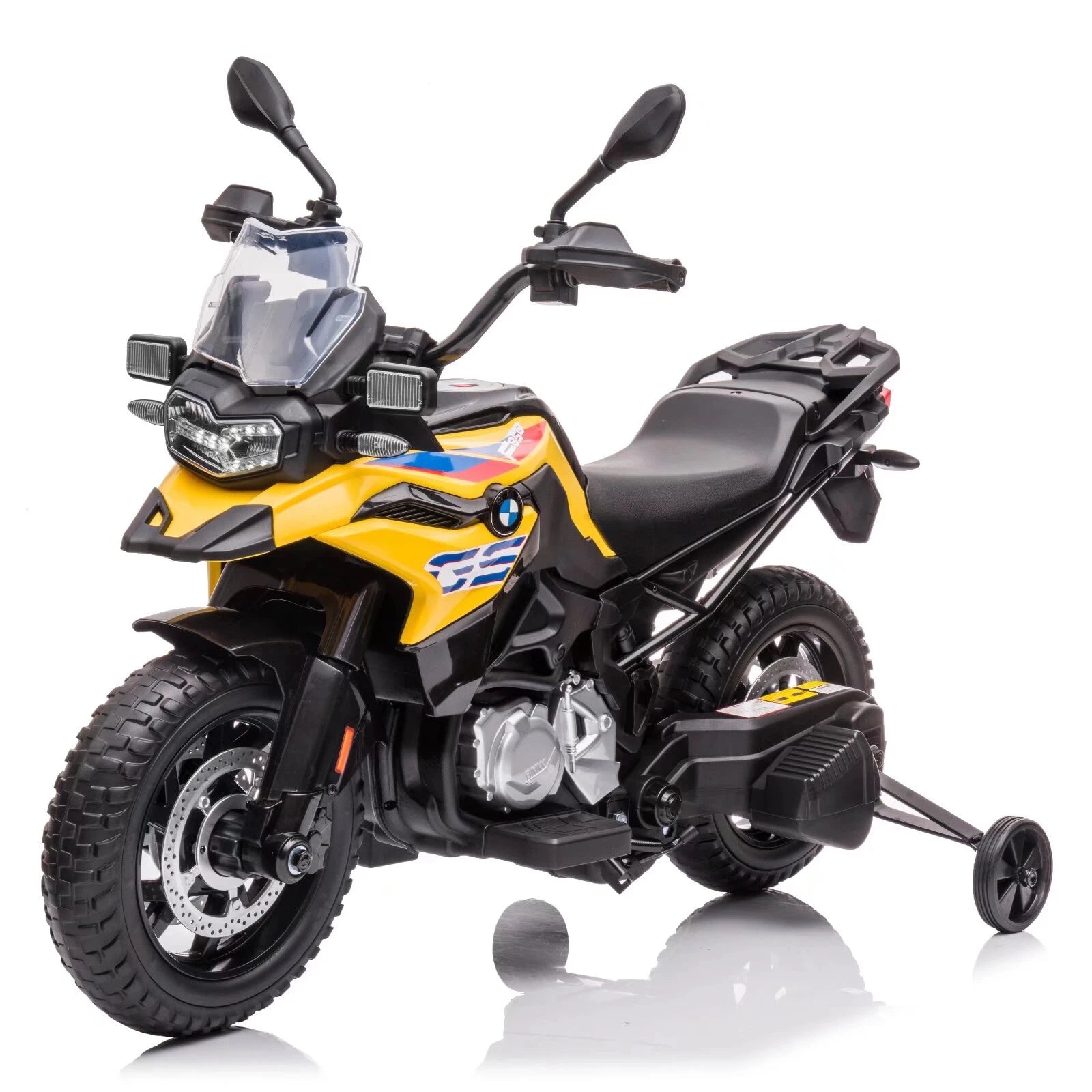 12V Kids Ride on Motorcycle Licensed BMW Motorbike with High/Low Variable Speed,Warning Lights,Training Wheels for Toddlers/Kids