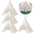 PCS Teepee Tent for Kids,Washable Tapered Kids Teepee Tent,Bohemian Teepee Tents,White Collapsible Sleepover Tents,for Boys and