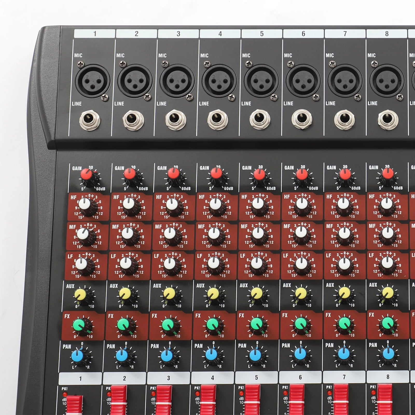 16-Channel Audio Mixer Console with Headphone Jack Professional Bluetooth Dj Audio Mixer for Home KTV, Webcasting, Campus Events