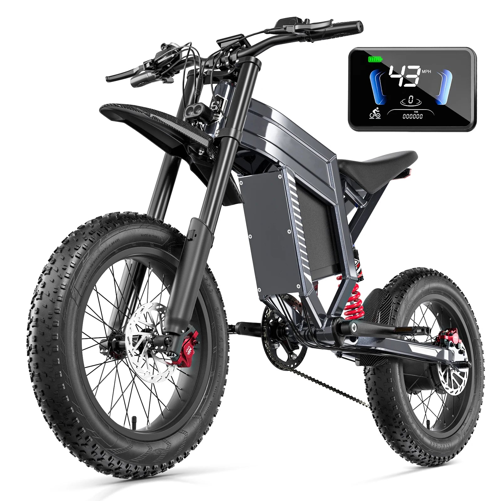 S900 Off-road Electric Bike 1500W60V30Ah All-terrain Motorcycle Parameters Suitable for Urban Mountain Riding,E bike for Adult