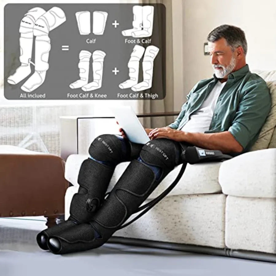 Air Compression Leg Massager with Heat for Relaxation and Recovery Perfect Gift for Mom Dad Men Women Loved Ones Ideal for Chri