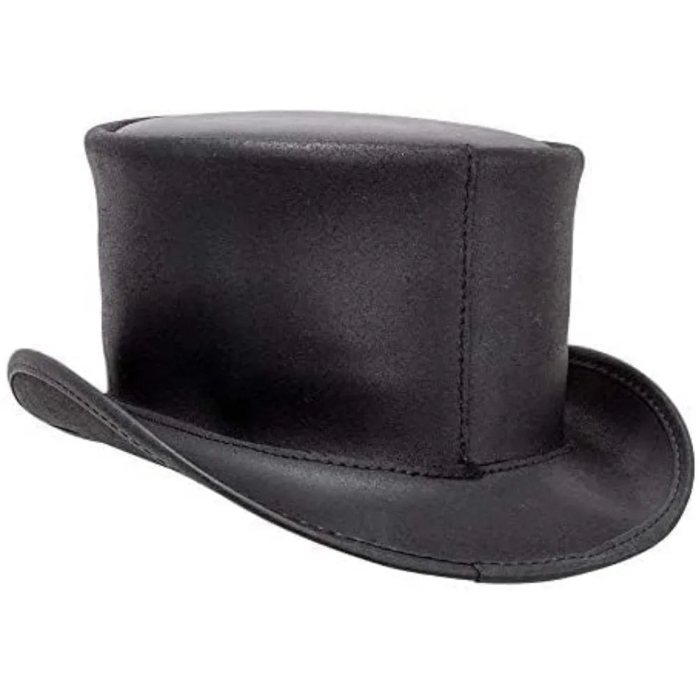 American Hat Makers El Dorado Top Hat – Leather Hat for Men & Women