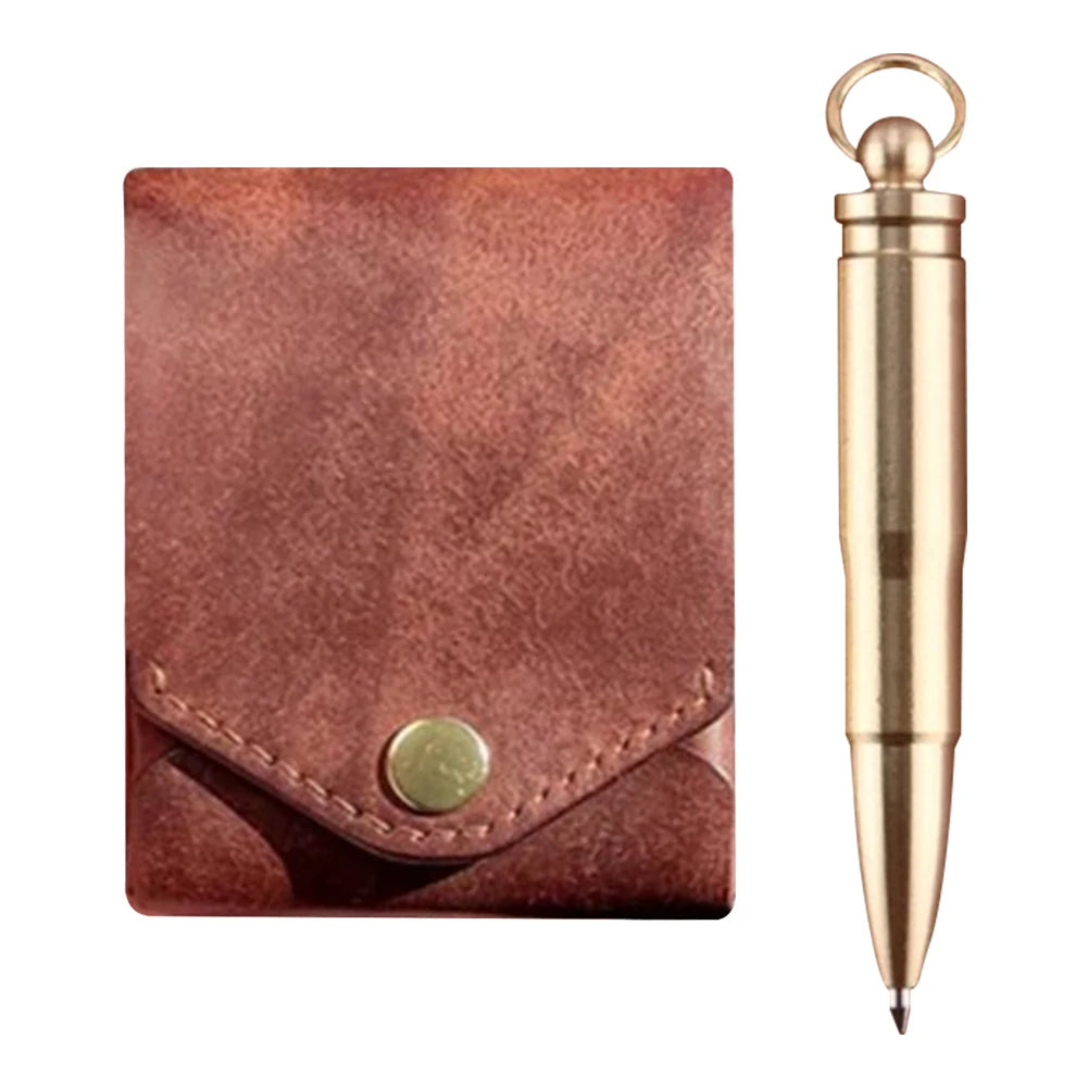 Money Wallet with Built-in Pen Slot ID Card Clip Case with Money Pocket Slim Minimalist Wallet for Graduation Gift and Daily Use