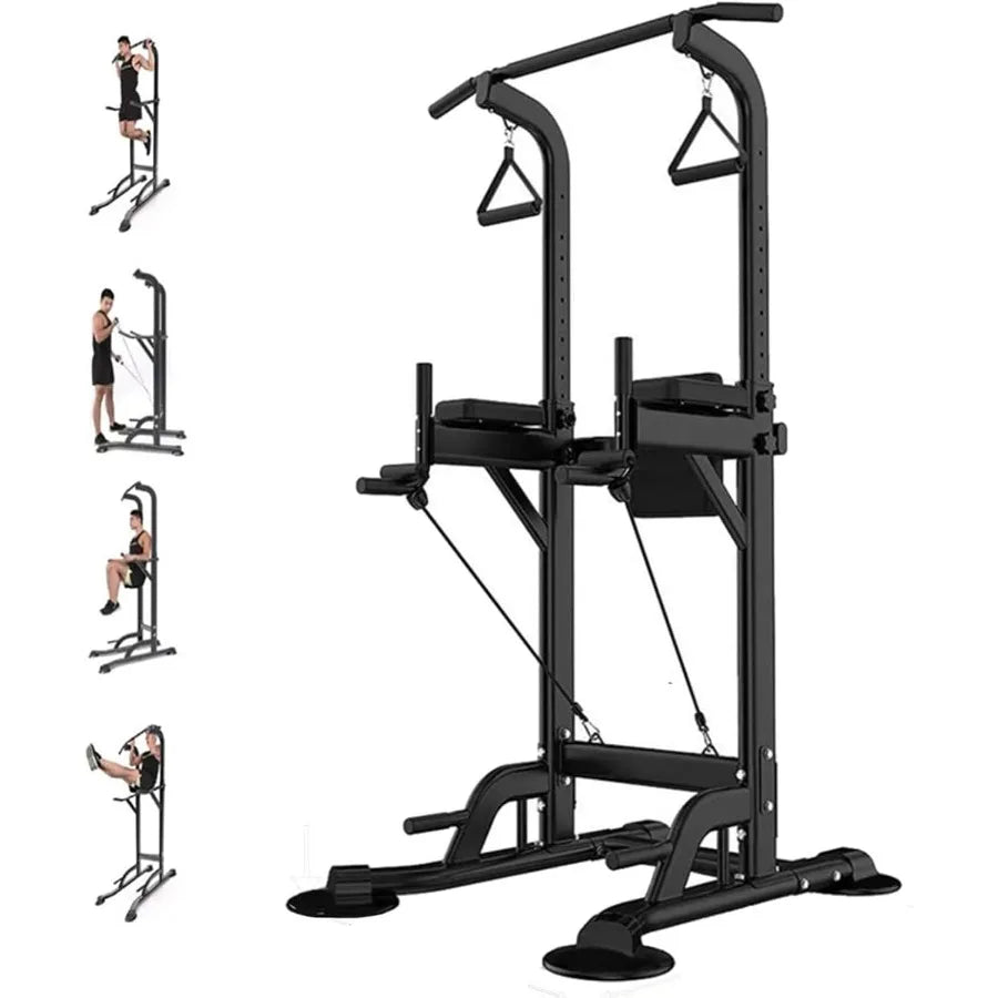 Power Tower Pull Up Bar Station for Free Standing & Dip Standing with Adjustable Height for Home Gym Multi-Function Training
