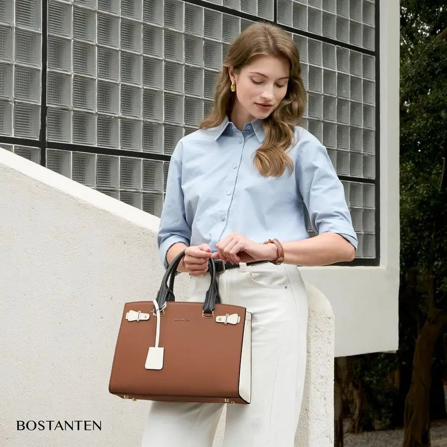 Leather Handbag Designer Satchel Purses Top Handle Shoulder Totes Crossbody Bag