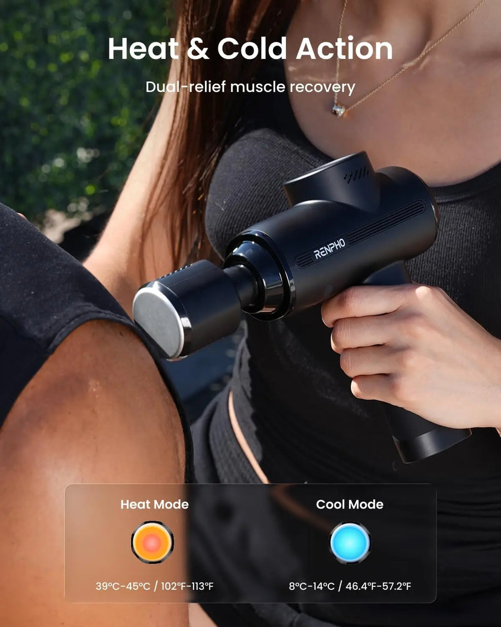 Thermacool 2 Massage Gun with Heat & Cold, 2026 Upgraded Deep Tissue Percussion for Athletes, FSA/HSA Approved
