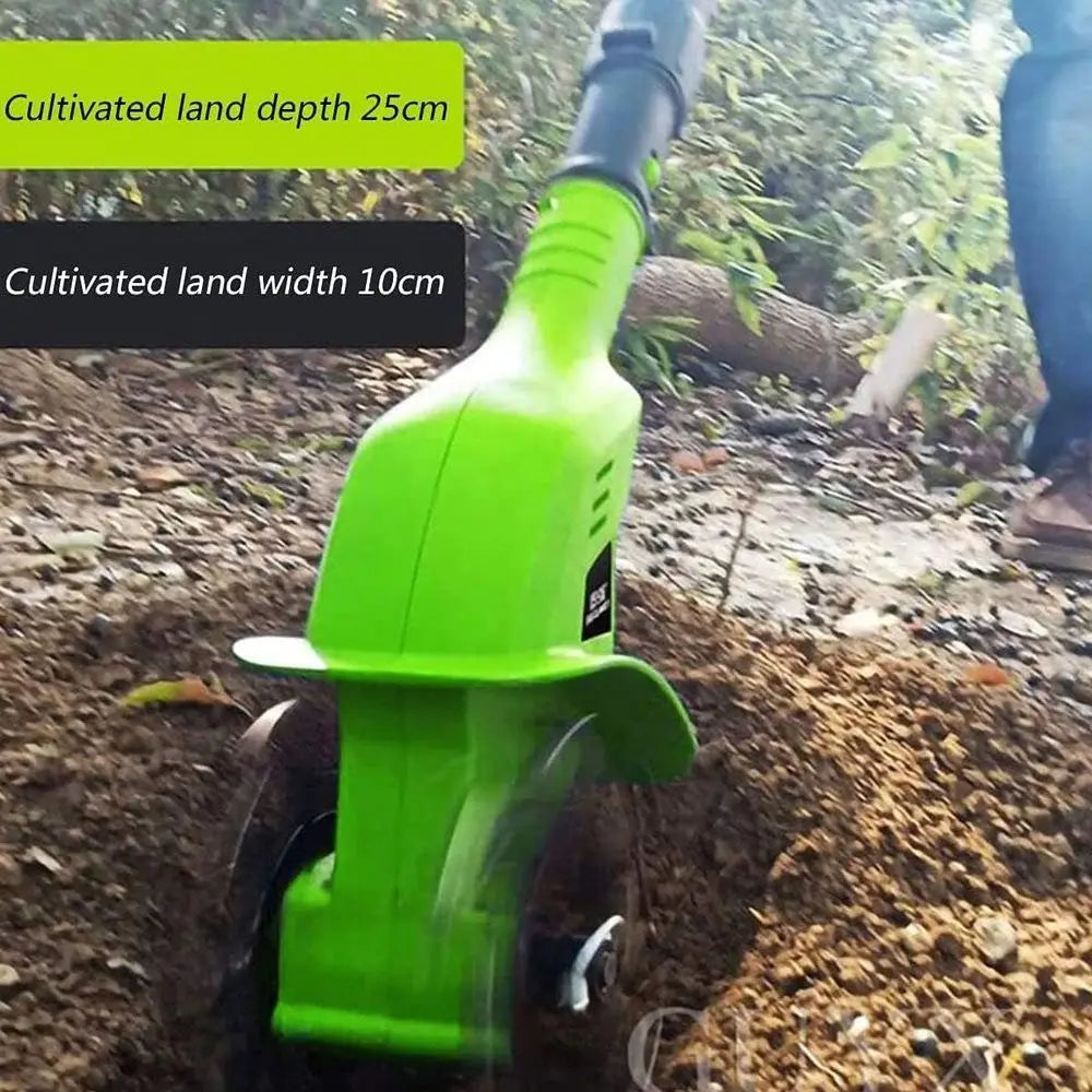 20V Cordless Electric Tiller for Gardening and Vegetable Plots, 25cm Depth Cultivator, Weeder & Power Tool