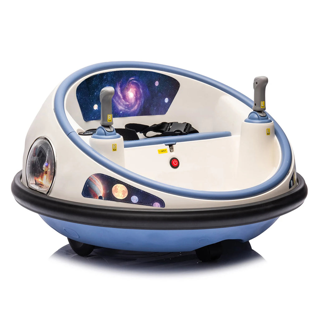 12V Kids Electric Bumper Car with Parent Remote Control, 360° Spinning & Music, 2 Speed Modes, Safety Belt Ride On Toys for Kids