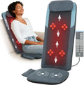 Deep Tissue Massage Seat Pad with Heat for Neck & Back, Foldable Adjustable Height & Vibration Cushion