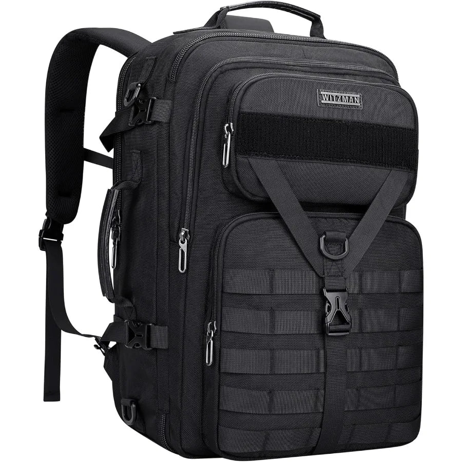 WITZMAN Carry On Travel Backpack for Men Large Convertible 45L Fit 17 Inch Laptop Backpack 3 in 1 Bag for Airline Approved B688