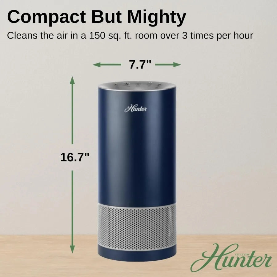 Fan Company HP400 Round Tower Air Purifier for Small Rooms Featuring True HEPA Filtration and EcoSilver Pre-Filter for Allergy