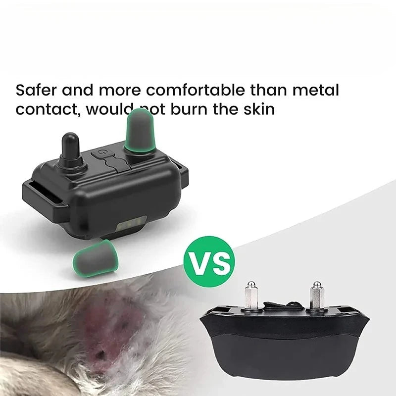 Electric dog trainer and bark stop device Dog Training Collar Rechargeable remote control IP67 waterproof Suitable