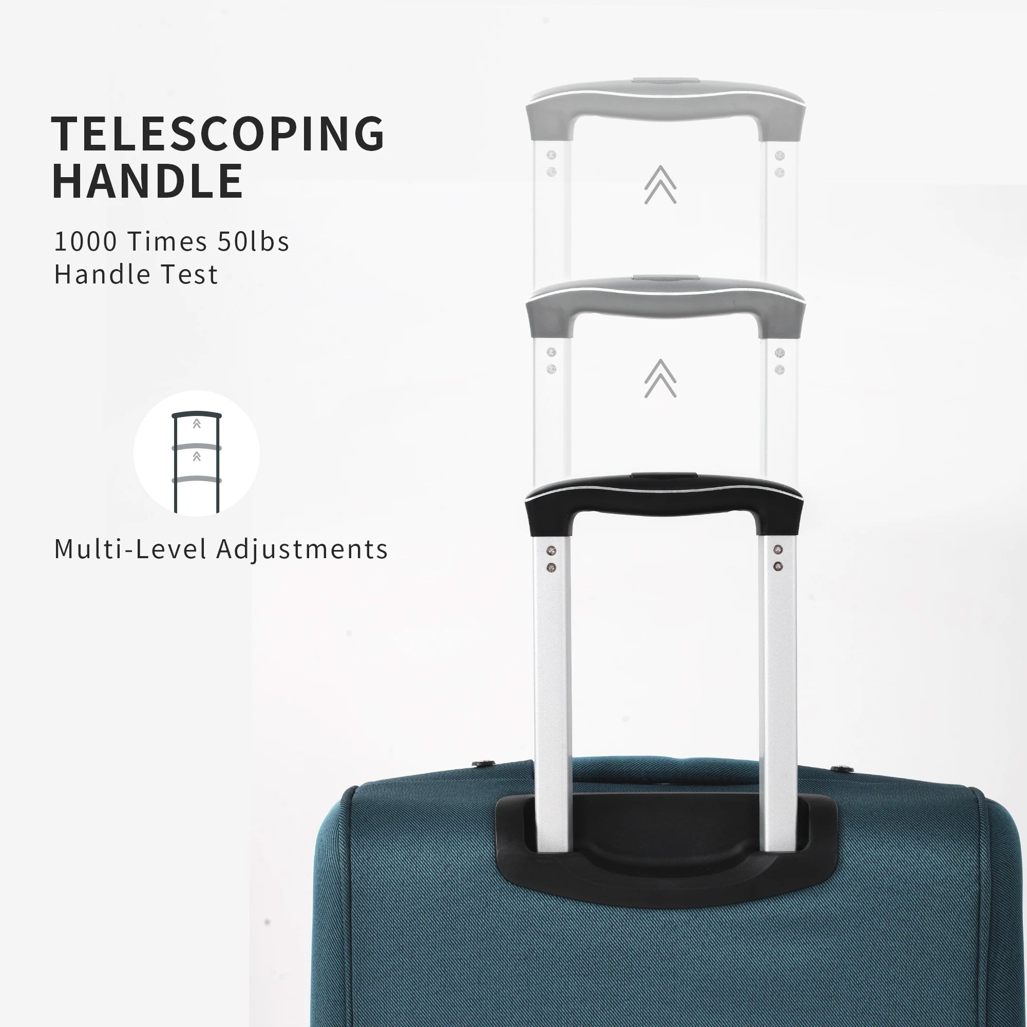 Softside Luggage Expandable 3 Piece Set Suitcase Upright Spinner Softshell Lightweight Luggage Travel Set