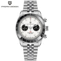 PAGANI DESIGN Chronograph Sport Men's Watches BB Panda Quartz Watch Men Stainless steel bracelet 100M Waterproof Wristwatch Men