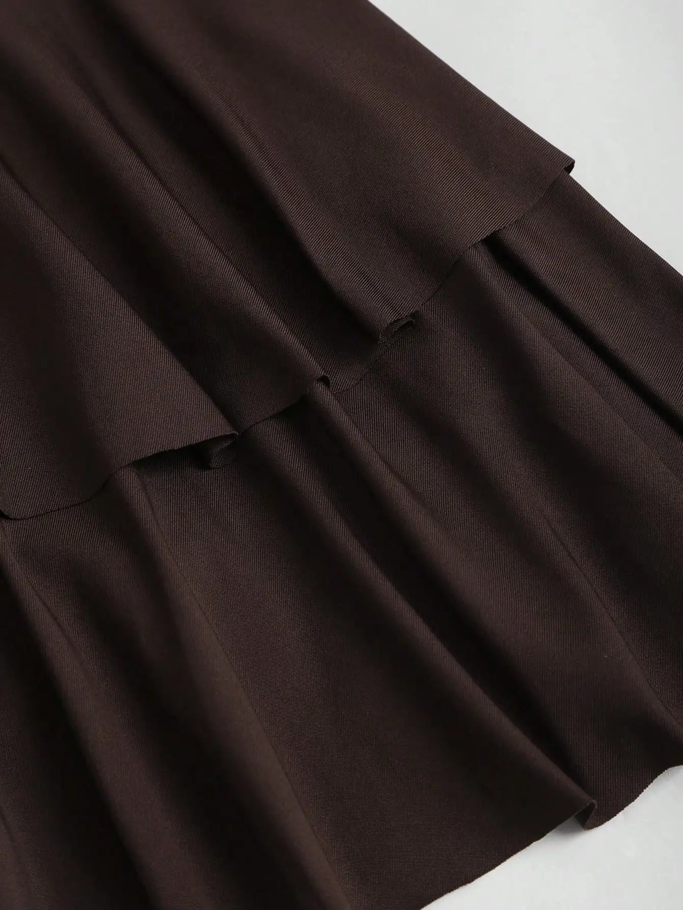 Women's One Shoulder Ruffle Mini Dress with Floral Brooch, Fitted Waist, Elegant Evening Wear