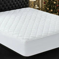 Fitted Mattress Pad, Queen Size, Elastic Fitted Mattress Topper Protector and Cover with Deep Pocket Stretches up to 16 Inches,