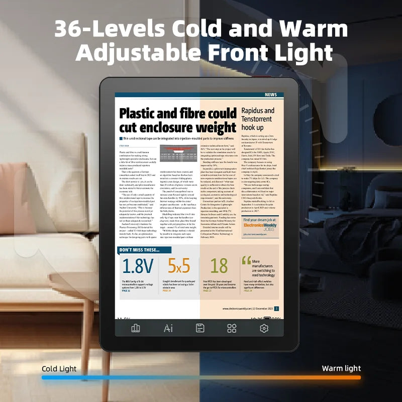 Bigme B6 Electronic book, 6'' color e-ink ebook reader 36-level front light Android 14 OS w/ Google Play, Eye-Protecting ereader