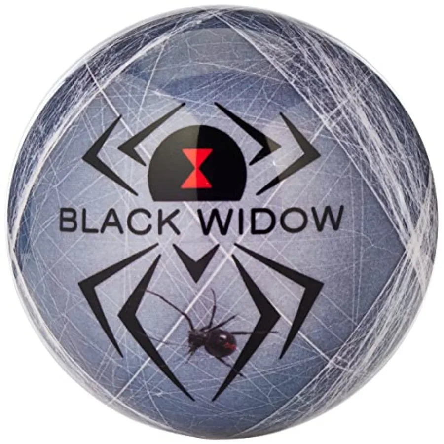 On The Ball Bowling Hammer Black Widow Viz-A-Ball 14lbs Grey White for Professional Tournament Use with Enhanced Grip and Preci