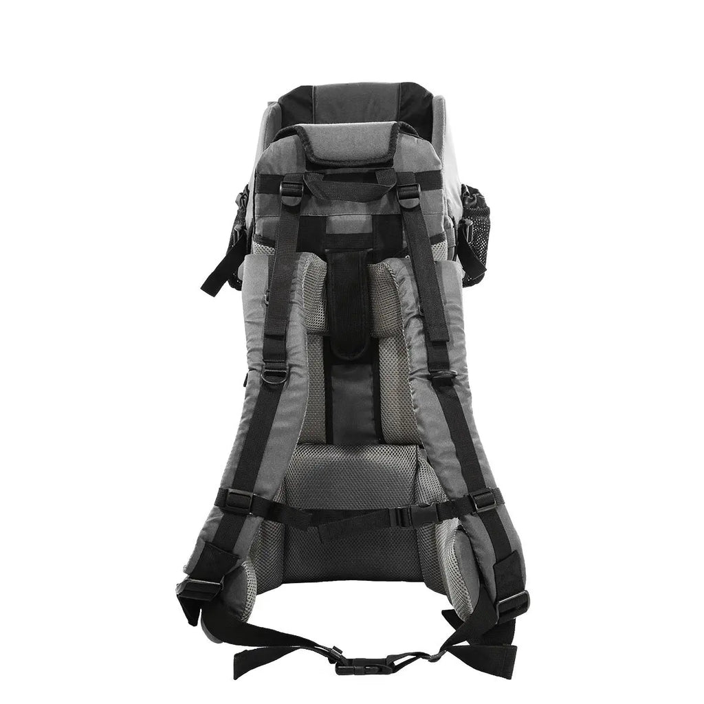 Baby Backpack Carrier, Grey, Toddler Hiking Backpack with Comfortable Seat, Adjustable Straps & Belt, Foldable Frame