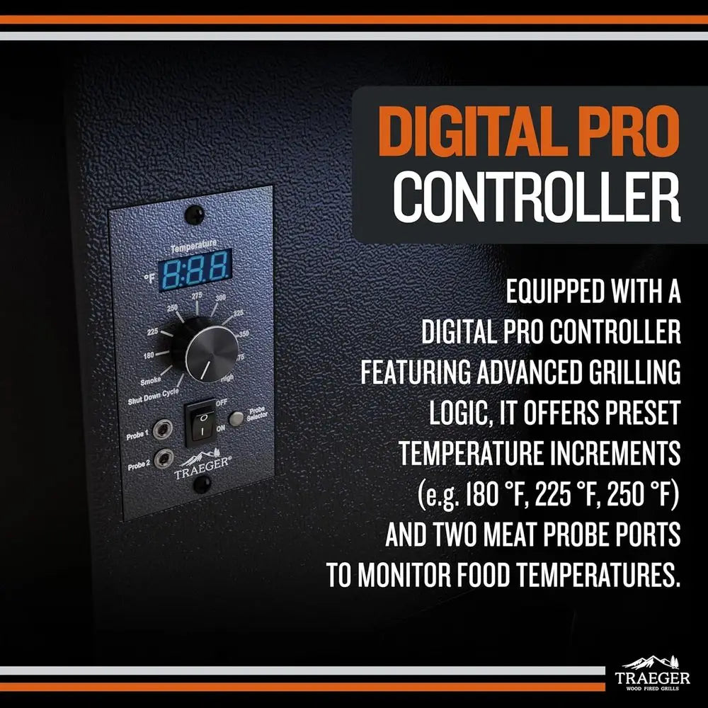 Grills Pro 22 Wood Pellet Grill & Smoker, Electric Pellet Smoker Grill Combo, 6-in-1 BBQ Versatility, 572 sq. in. Grilling Capac