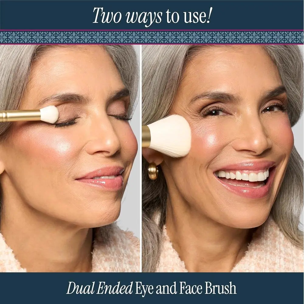 Daily Routine Kit | Porcelain | Limited Edition Makeup Set | Baked Foundation or Mature Skin, Exclusive Blush, Eye, Retractable