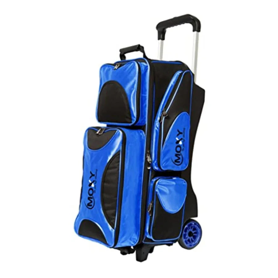 Bowlerstore Products Moxy Deluxe Triple Roller Bowling Bag: Ideal for Tournament Players and Regular Bowlers Seeking Durable Sp