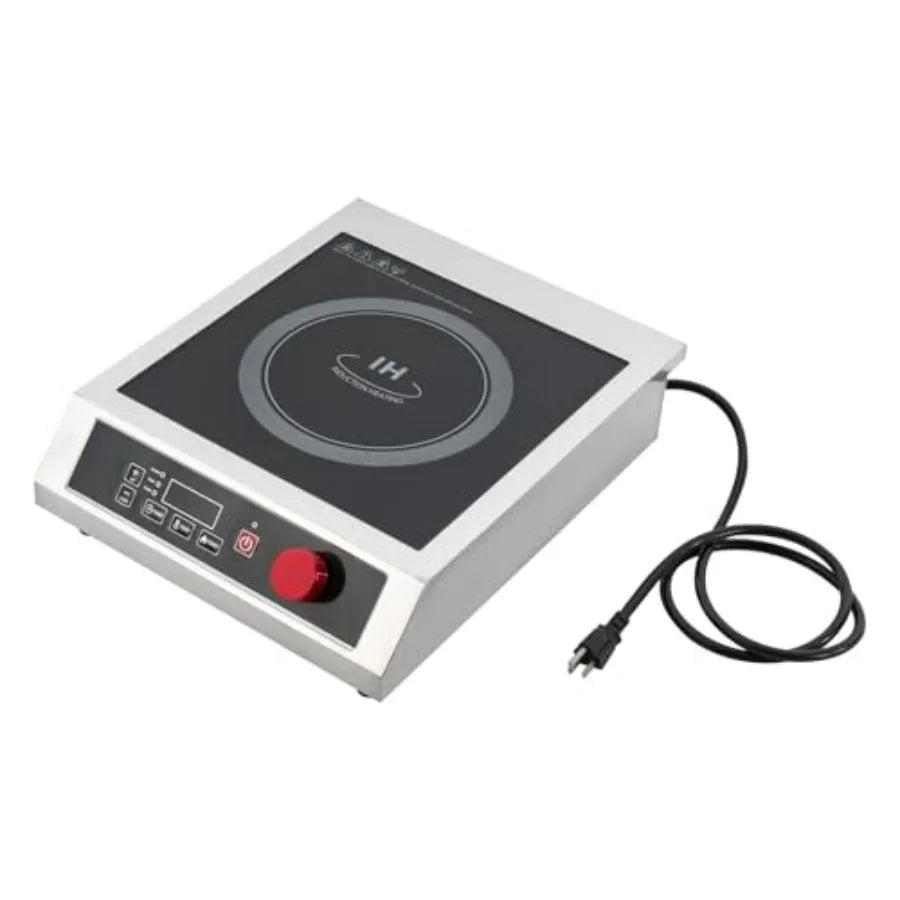 3500W Commercial Induction Cooktop Portable Countertop Burner with LED Digital Display 10-Speed Temperature/Power Adjustable St