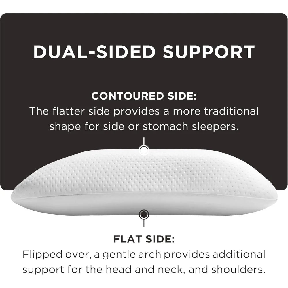 Memory Foam Symphony Pillow - Luxury Soft Feel, Standard Size, White Color for Neck Support