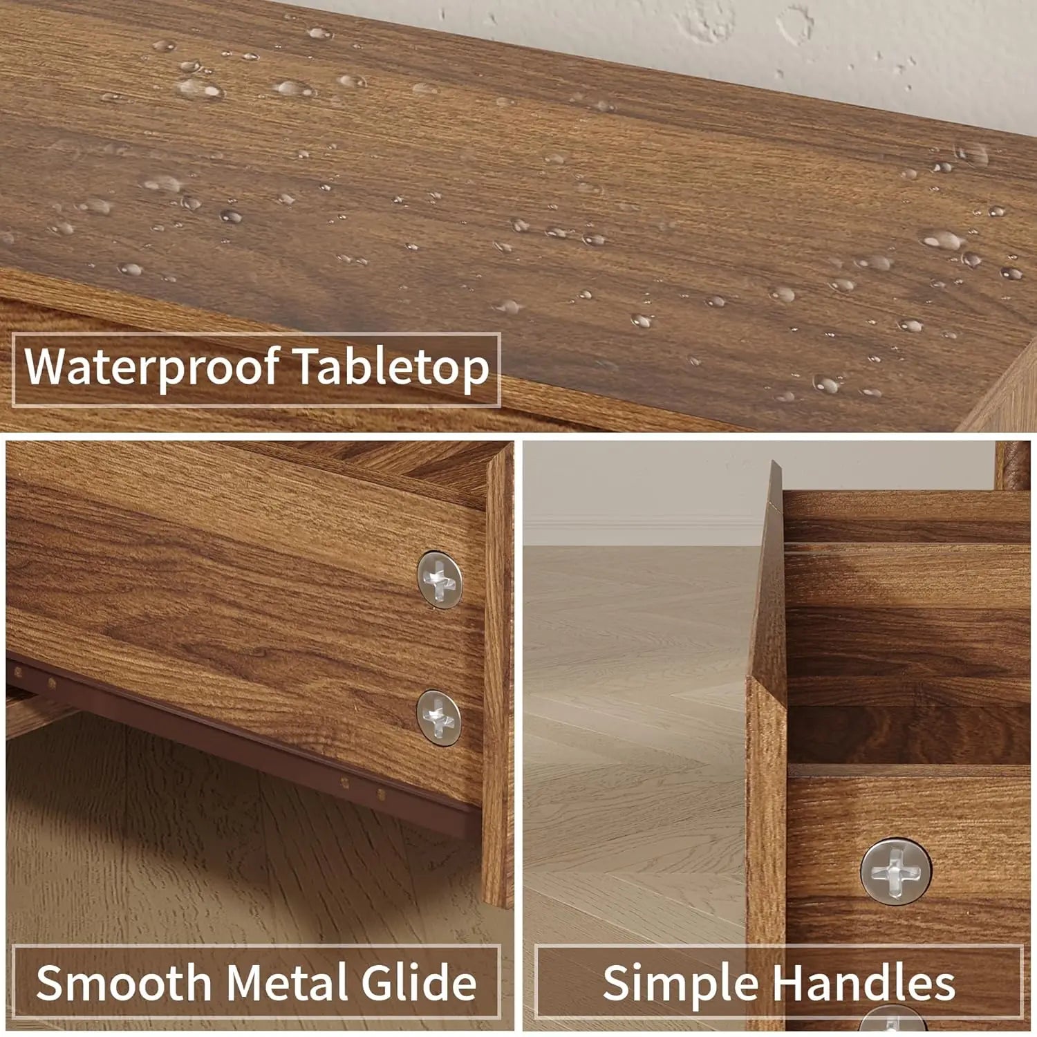 Dresser for Bedroom, 63" Wide Mid Century Modern Chest of Drawers with 9 Large Storage Space and 4 Solid Wood, Customized