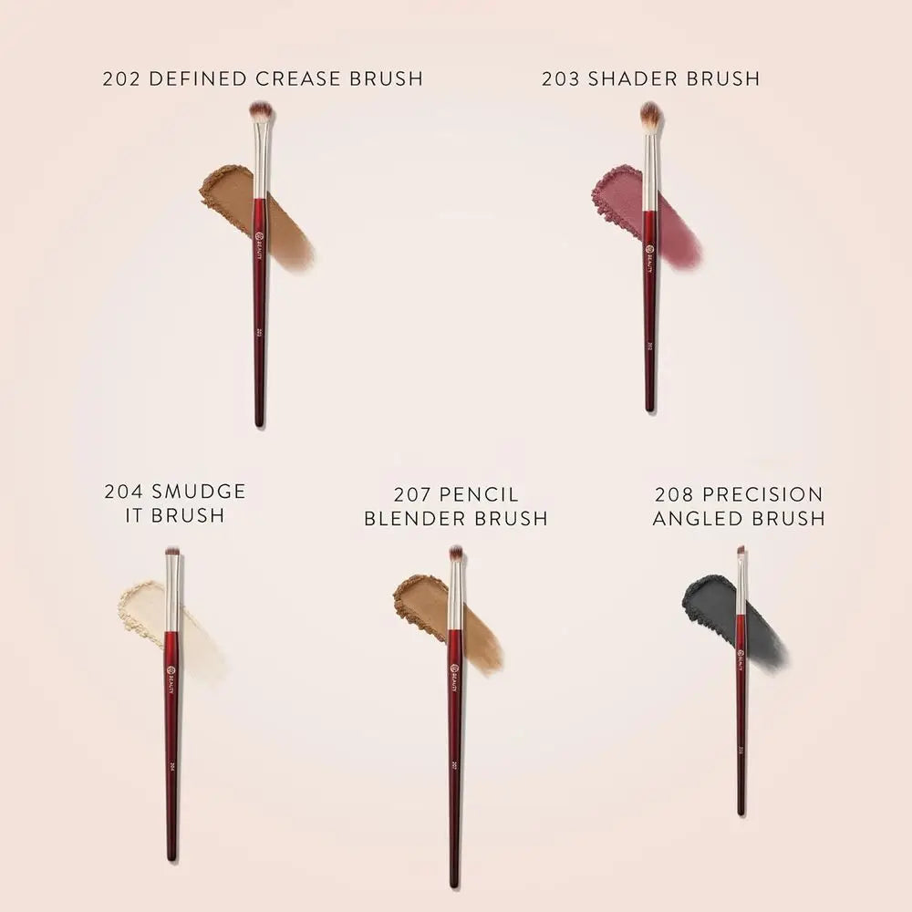 5-Piece Eye Makeup Brush Set: Blending, Smudging, and Lining Brushes for Precise Application
