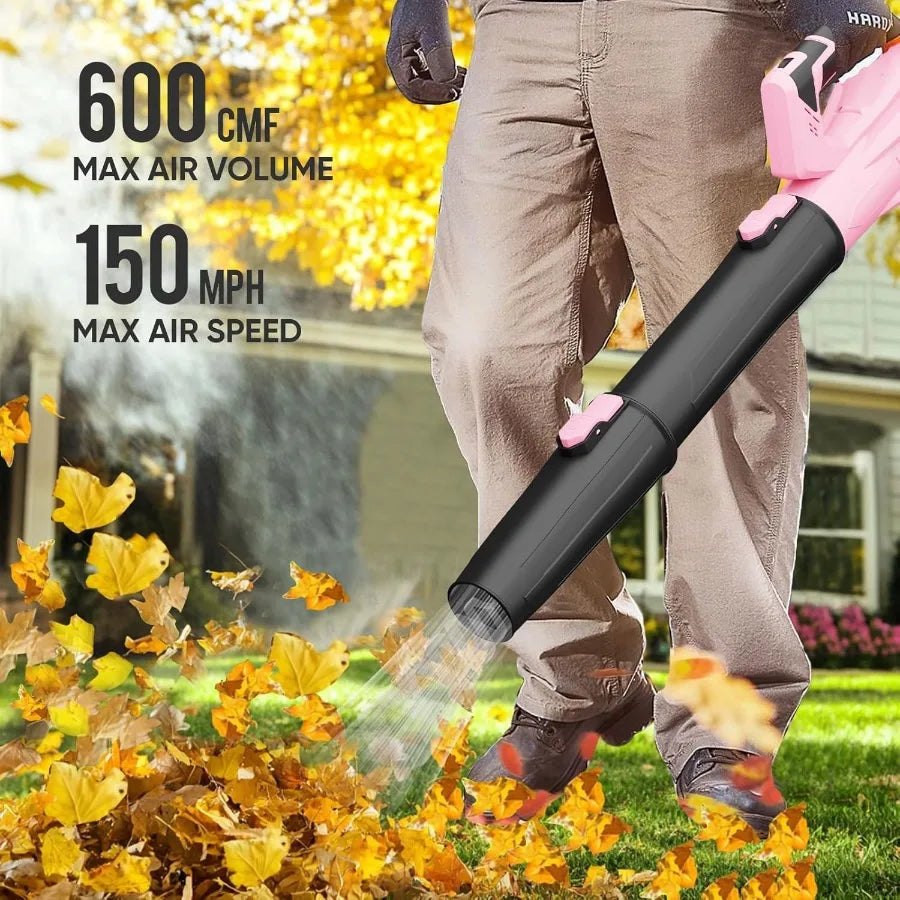 Cordless Leaf Blower with 2 Batteries and Charger for Efficient Lawn Care Patio and Garden Cleaning Lightweight Handheld Electr