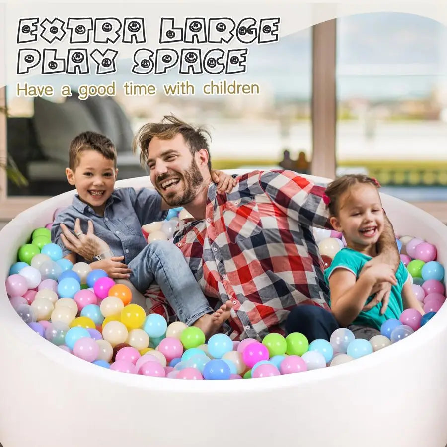 Ball Pit for Kid, Kids Soft Ball Pit,Kiddie Balls PoolIdeal Gift Toys for Children, 47 Inch,OffWhite