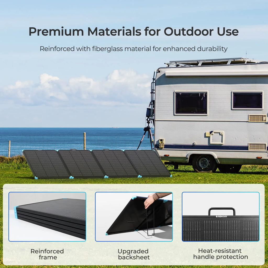 Renogy Solar Panels, 300W Portable Lightweight Solar Suitcase, N-Type 25% High Efficiency Foldable Solar Panel